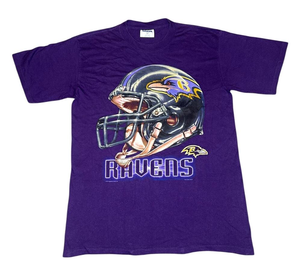 Vintage Baltimore Ravens Big Helmet Logo NFL T-Shirt